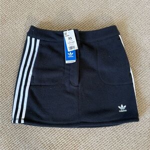 Adidas Black Skirt with White Stripes